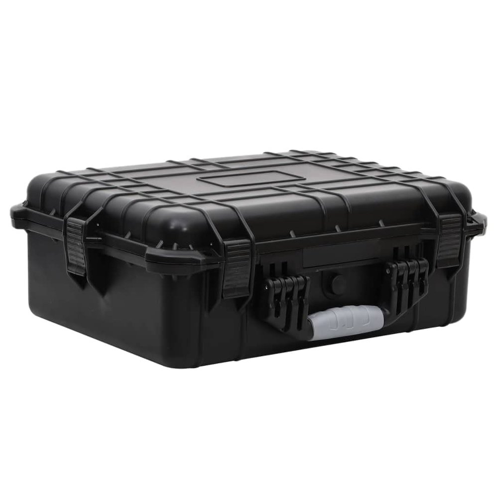 vidaXL Portable Flight Case  Black, Heavy-Duty Protection, Easy Transport, 20.5"x15.7"x7.5", Polypropylene & ABS Construction, Ideal for Valuables Storage & Travel