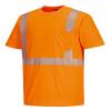 Portwest S194 Men's Hi Vis Reflective Tape Short Sleeve Pocket T-Shirt Orange, Small view 2