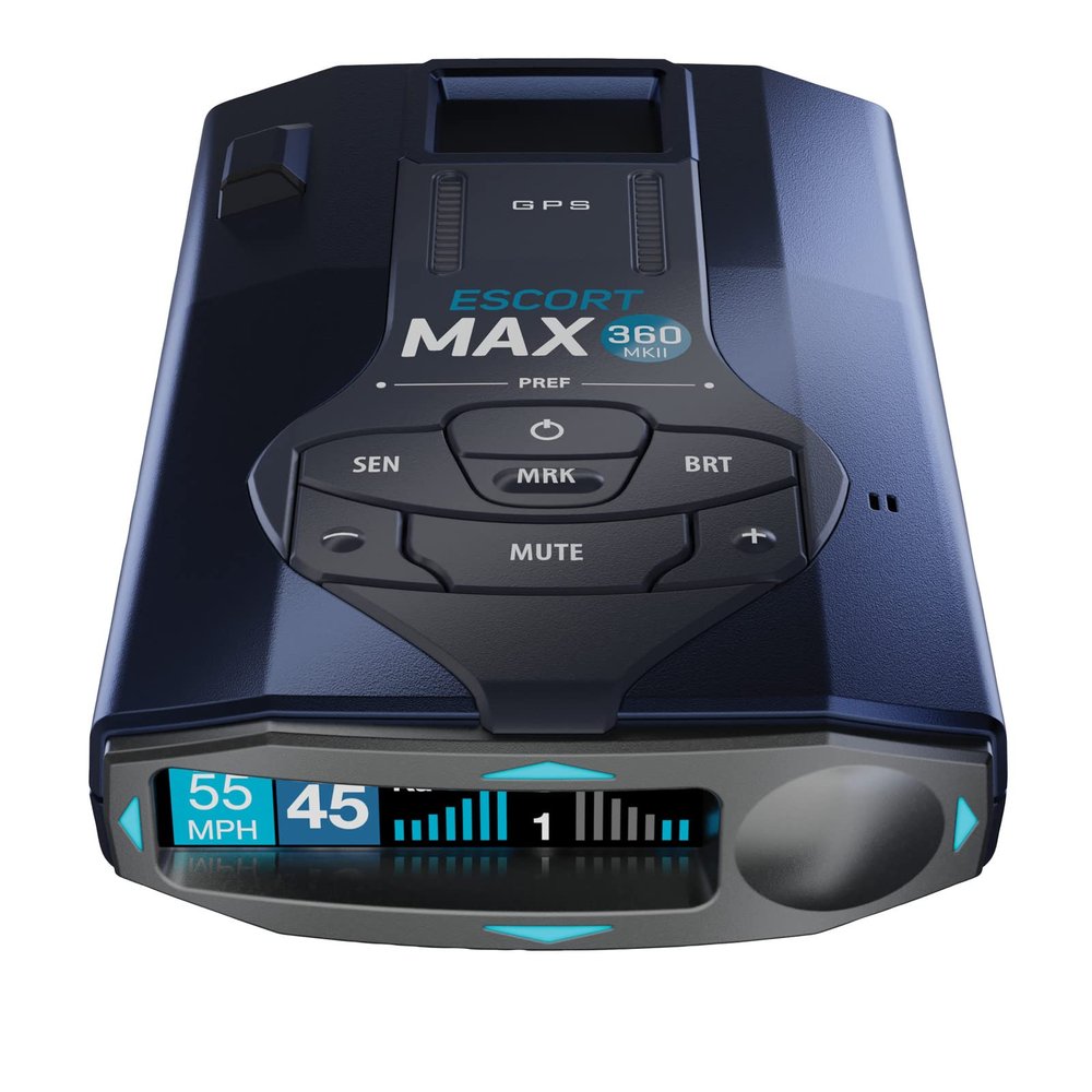 Escort MAX 360 MKII Radar and Laser Detector Bluetooth Enabled, 360 Directional Arrows, Exceptional Range, Shared Alerts, Apple CarPlay and Android Auto Compatible, Black
