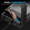 SABRENT USB-C Lay Flat Docking Station NVMe M.2 + SATA 2.5/3.5 SSD/HDD Enclosure, 10Gbps, Tool-Free, Offline Clone Function, USB 3.2 Type-C, for Windows, Mac, Linux (DS-UFNC) view 3