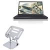 BoxWave Stand and Mount Compatible with Fujitsu LifeBook A3510 - Executive VersaView Laptop Stand, Ergonomic Adjustable Viewing Angle Metallic Riser - Metallic Silver view 1