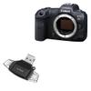 BoxWave Smart Gadget Compatible with Canon EOS R5 - AllReader SD Card Reader, microSD Card Reader SD Compact USB - Jet Black view 1