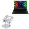 BoxWave Stand and Mount Compatible with Razer Blade 15 (2022) - Executive VersaView Laptop Stand, Ergonomic Adjustable Viewing Angle Metallic Riser - Metallic Silver view 1