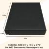 Golden State Art, Archival Folio Storage Box 9x12, Clamshell Design with Metal Edge, Preserve and Store Photos Documents Cards Prints Arts Crafts DIY, Black view 2