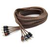 The Wires Zone 17ft 4-Channel Male to Male OFC Twisted Pair RCA Cable for Car or Home Audio view 1