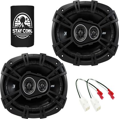 KICKER Speakers 6x9 inch for Jeep Cherokee 2014-2018 Upgrade Kit - Pair of DS Series with Harness, Car Audio Front or Rear Door Speaker DSC6930, 43DSC69304