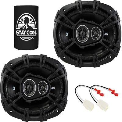 KICKER Speakers 6x9 inch for Jeep Cherokee 2019-2020 Upgrade Kit - Pair of DS Series with Harness, Car Audio Front or Rear Door Speaker DSC6930, 43DSC69304