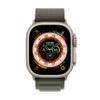 Apple Watch Ultra [GPS + Cellular 49mm] Titanium Case with Green Alpine Loop, Medium (Renewed) view 2