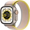 Apple Watch Ultra [GPS + Cellular 49mm] Titanium Case with Yellow/Beige Trail Loop, S/M (Renewed) view 1