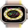 Apple Watch Ultra [GPS + Cellular 49mm] Titanium Case with Yellow/Beige Trail Loop, S/M (Renewed) view 2