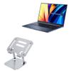 BoxWave Stand and Mount Compatible with ASUS VivoBook 15X (M1503) - Executive VersaView Laptop Stand, Ergonomic Adjustable Viewing Angle Metallic Riser - Metallic Silver view 1