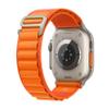 Apple Watch Ultra [GPS + Cellular 49mm] Titanium Case with Orange Alpine Loop, Medium (Renewed) view 3