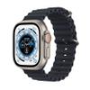 Apple Watch Ultra [GPS + Cellular 49mm] Titanium Case with Midnight Ocean Band, One Size (Renewed) view 1