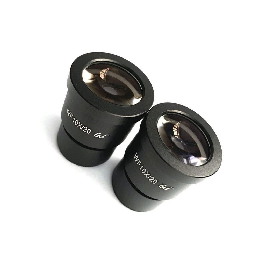 JUIYU Microscope Accessories Kit Microscope Eyepieces 2 PCS Wide Field Eyepiece WF10X 20mm Microscope Wide Angle Eyepiece 30mm Mounting Interface Eyepiece for Stereo Microscope Microscope Slides