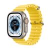 Apple Watch Ultra [GPS + Cellular 49mm] Titanium Case with Yellow Ocean Band, One Size (Renewed) view 1