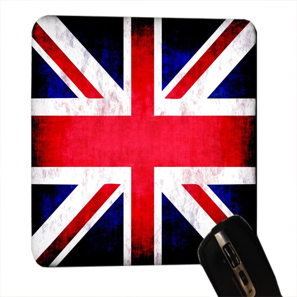 Mouse Pad, Desktop Office Mousepad, Firm Grip Gaming (Red British Flag)