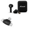 BoxWave Smart Gadget Compatible with Marshall Minor III - AllReader SD Card Reader, microSD Card Reader SD Compact USB - Jet Black view 1