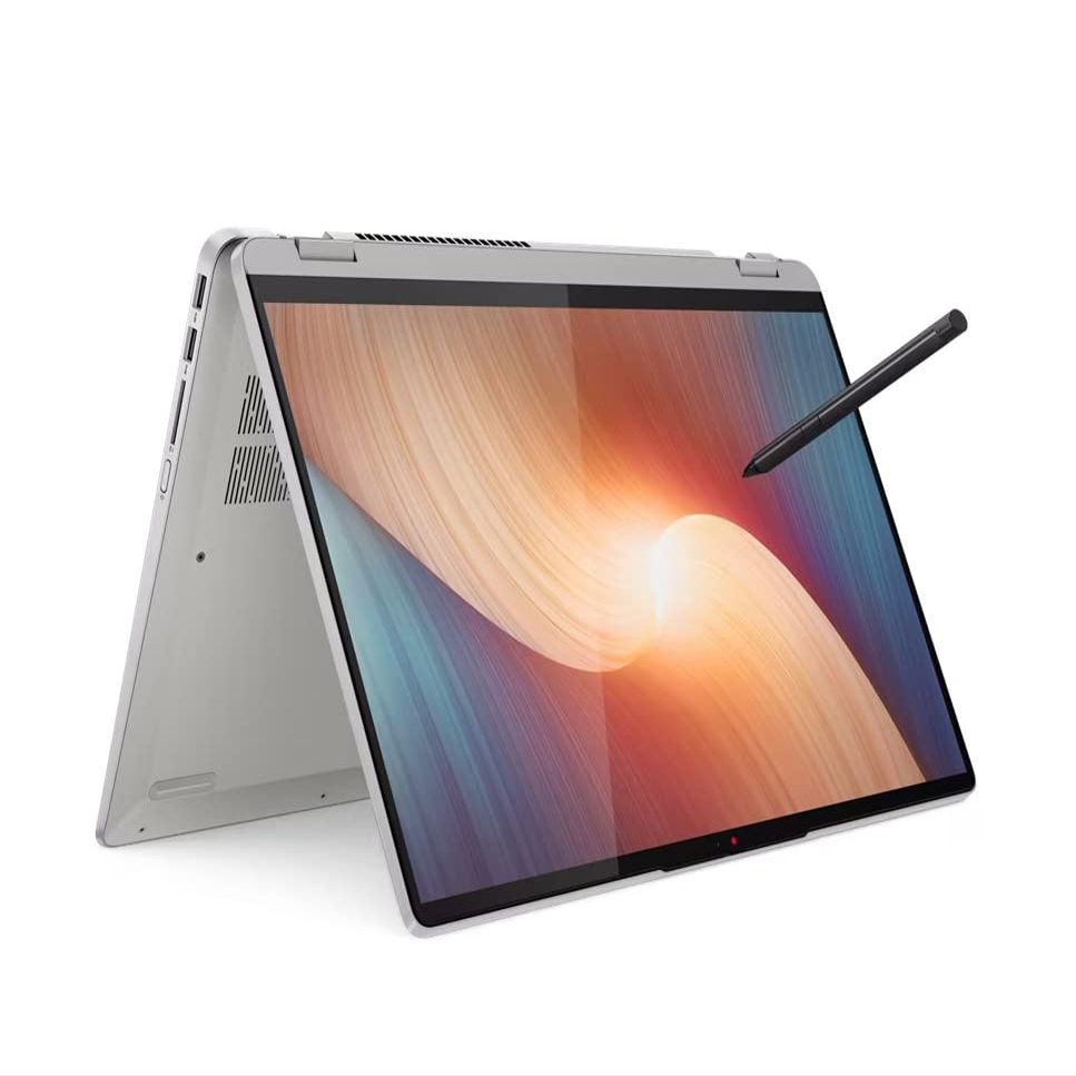 Lenovo 2023 Flex 5 2-in-1 Laptop 16" WUXGA Touchscreen AMD Ryzen 7 5700U 8-Core Radeon Graphics 16GB RAM 2TB SSD Wi-Fi 6 Backlit Keyboard FP Reader Stylus Pen Windows 11 Pro w/RATZK 32GB USB