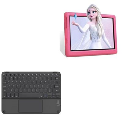 BoxWave Keyboard Compatible with Okaysea Kids Tablet OKS10068 (10 in) - SlimKeys Bluetooth Keyboard with Trackpad, Portable Slim TouchPad - Jet Black