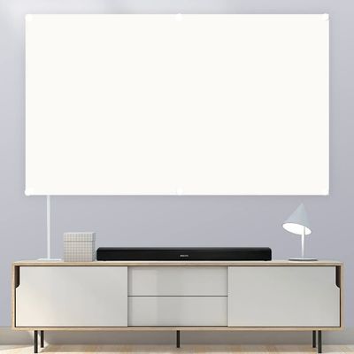 WEBUP Foldable Projector Screen 60in 72in 84in 100in Movie Projection Screen, Portable Home Theater Projector Screen for Indoor Backyard Bedroom (Color : No Hole, Size : 60in-16:9)
