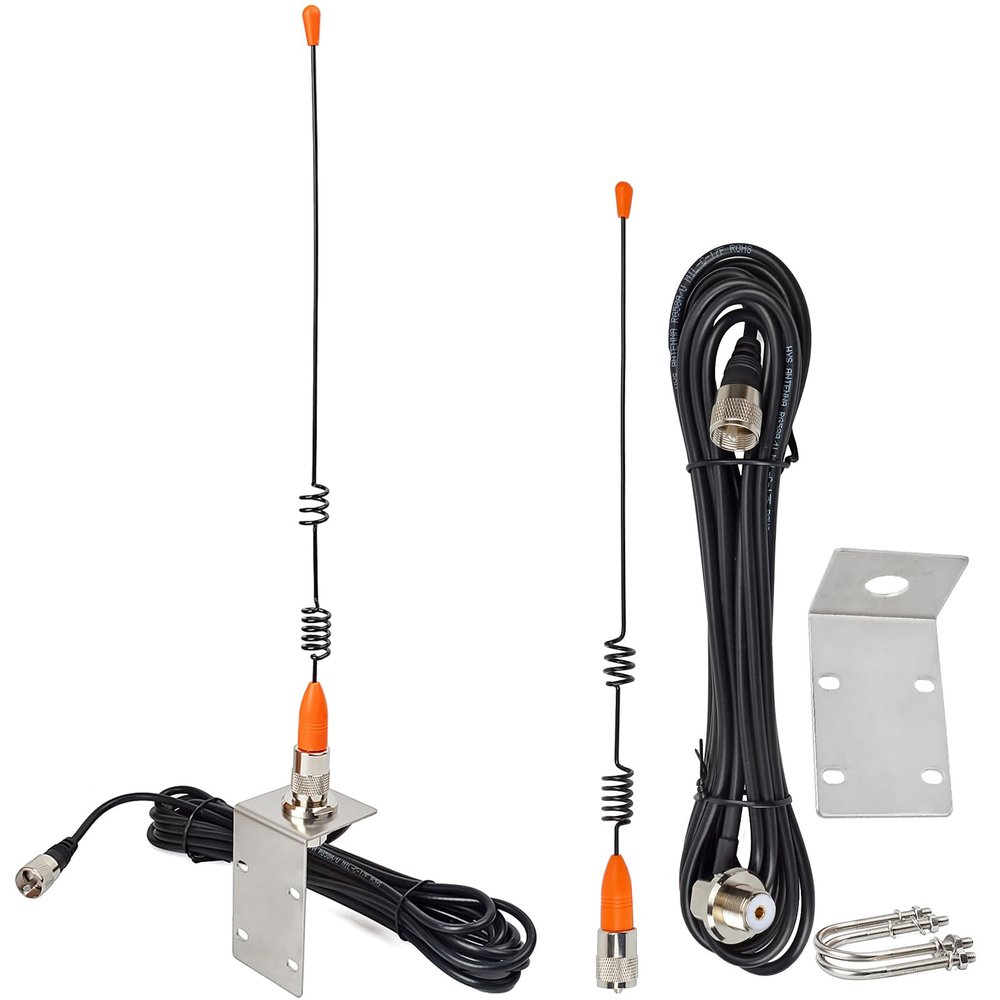 HYS VHF Marine/Boats Radio Antenna, Low-Profile 156-163mhz Antennas W/16.4ft(5m) RG58 Low Loss Premium Coaxial Cable with PL259 for Standard Truck Horizon Cobra Icom VHF Marine Mobile Radio