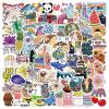 100 Pcs Cute Aesthetic Waterprof Vinyl Anime Stickers for Water Bottle Laptop Kids Teens Girls Boys Adults (Cute-pattern1) view 1