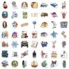 100 Pcs Cute Aesthetic Waterprof Vinyl Anime Stickers for Water Bottle Laptop Kids Teens Girls Boys Adults (Cute-pattern1) view 2