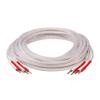 AVPLAY AV-0804 Top Class Hiend HiFi Audiophile Biwired Speaker Cable OFC Copper Body Sliver Cover Plug Plated Gold Jumper Cable (6.5m, 2 to 2 Plus) view 1