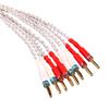 AVPLAY AV-0804 Top Class Hiend HiFi Audiophile Biwired Speaker Cable OFC Copper Body Sliver Cover Plug Plated Gold Jumper Cable (6.5m, 2 to 2 Plus) view 2