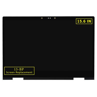 15.6" Replacement for HP Envy x360 15-bp143cl 15-bp051nr 15-bp152nr 15-bp175nr 15m-bp011dx 15m-bp012dx 15m-bp111dx 15m-bp112dx 925736-001 FHD LCD Touch Screen Digitizer Assembly Bezel with Board