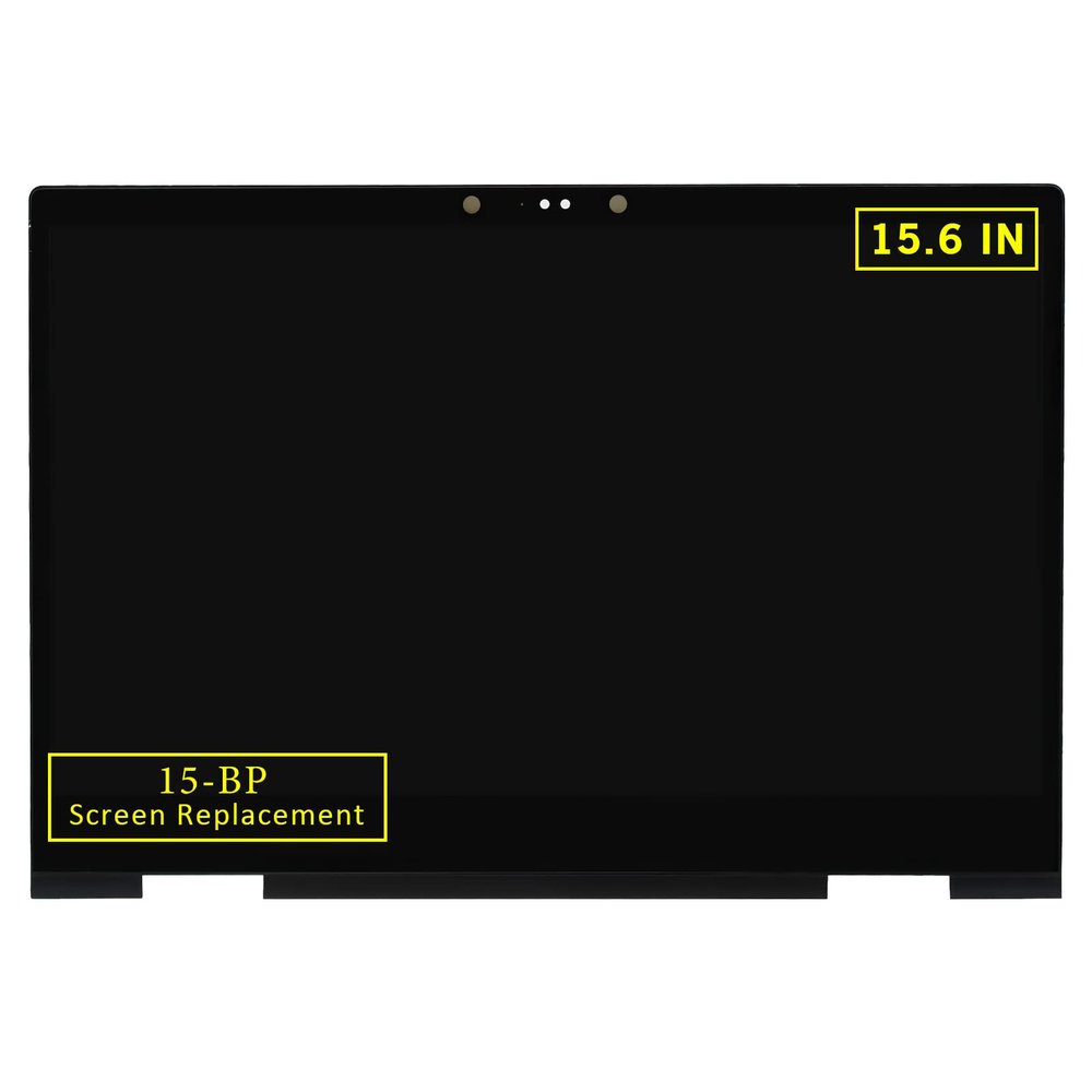 15.6" Replacement for HP Envy x360 15-bp143cl 15-bp051nr 15-bp152nr 15-bp175nr 15m-bp011dx 15m-bp012dx 15m-bp111dx 15m-bp112dx 925736-001 FHD LCD Touch Screen Digitizer Assembly Bezel with Board