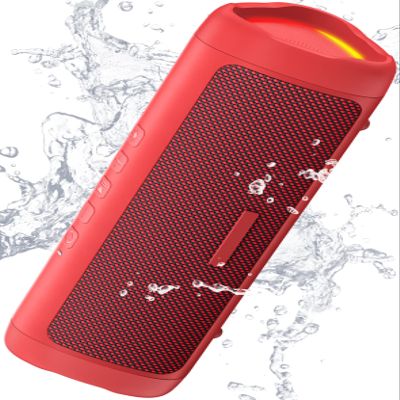 BolaButty Bluetooth Speaker Portable Wireless, IPX5 Waterproof, Up to 20H Playtime, TWS Pairing, BT5.3, for Home/Party/Outdoor/Camping/Beach Essentials, Birthday Gift (Red)