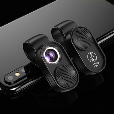 100x Phone Mini Pocket Microscope, Smartphone Microscope with LED Light, Lens Protective Cover, Universal Microscope Attachment for Android OS Phone