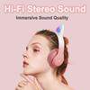 TOKANI Kids Headphones for School, Kid Bluetooth Wireless Cat Ear Headphones with Microphone, Over Ear Headphones for Kids Teens Adults (Pink Pro) view 3
