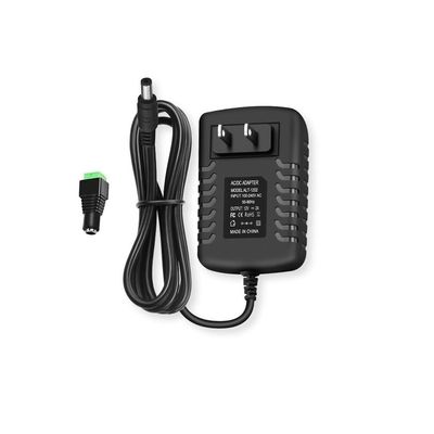 12V DC Power Supply 2A 2000mA Universal AC Adapter, 100-240 50/60Hz Adapter to 12 Volts 2Amp Transformer, DC 12V Power Cord, 5.5mm x 2.5mm Plug, & 1 More Tip