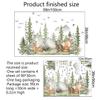 Amaonm 4 Sheet of 12x36 inch Giant Mountain Forest Tree Wall Decal Woodland Deer Bear Fox Birds Wall Stickers 3D DIY Peel and Stick Jungle Wild Animal Pine Wall Decor for Kids Boys Bedroom Playroom view 2