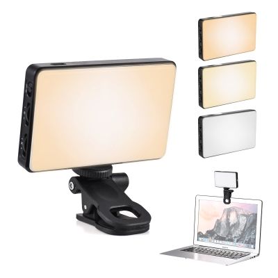 Andoer Pocket Clip-on LED Video Light Computer Tablet Mobile Phone Video Conference Light 2500K-9000K Dimmable Built-in Battery for Online Meeting Live Streaming Selfie