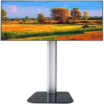 CIZGIM TV Stand Floor TV Stand Cantilever TV Stand, 37-60" Flat Curved TV Mounting Bracket, Tilt-Adjustable TV Stand with Tempered Glass Base TV Mount