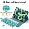 QYiiD Keyboard Case for iPad Air 4th/5th 2020/2022, Keyboard for iPad Pro 11" 2022 2021/2020/2018, Bluetooth Magnetic Detachable Round Keys Keyboard with Slim Smart Protective Cover, Pink view 2