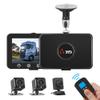 VSYSTO Semi Truck Dash Cam 3-Channel 1080p Front + HD Side Views(Left/Right) IR Night Vision Waterproof Design WiFi GPS 2.4G Remote Supported for Vans, Trailers, and Cars view 1