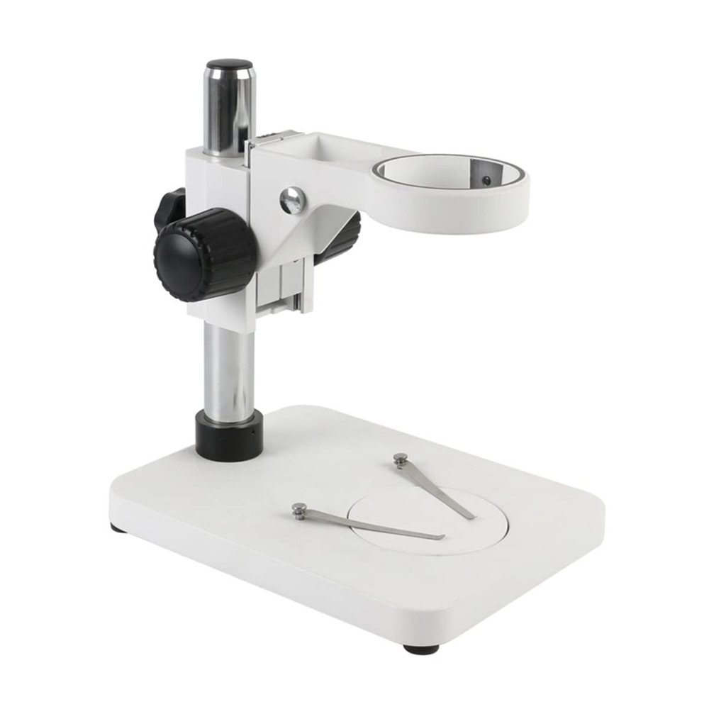 JUIYU Microscope Accessories Kit Trinocular Microscope Binocular Microscope Stereo Microscope, Adjustable Table Working Stand Holder 76mm Microscope Slides (Color : White)