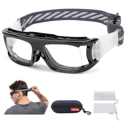SooGree Sports Glasses Goggles for Men Eomen Basketball Soccer Football Protective Safety Goggles Glasses(Black Frame Black Pad)
