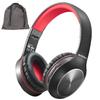 Rydohi Bluetooth Headphones Over Ear,68H Playtime and 3 EQ Music Modes Wireless Headphones with Microphone/Deep Bass, HiFi Stereo Foldable Lightweight Headset for PC Home Travel Office (Black Red) view 1