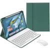 QYiiD Keyboard Case for Huawei MatePad 10.4, Slim Smart Leather Case Built in Pencil Holder with Wireless Bluetooth Keyboard and Mouse for Huawei MatePad 10.4" BAH3-AL00 BAH3-W09 / Honor V6, DrakGreen view 1
