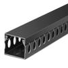 ZhiYo Cable Raceway 156in(4X L39in), Server Rack Cable Management Under Desk Cord Organizer, Electrical Safe PVC Cable Channel Open Slot Wire Raceway for Network/PC/TVs, Wire Duct H1 x W1.6in Black view 1