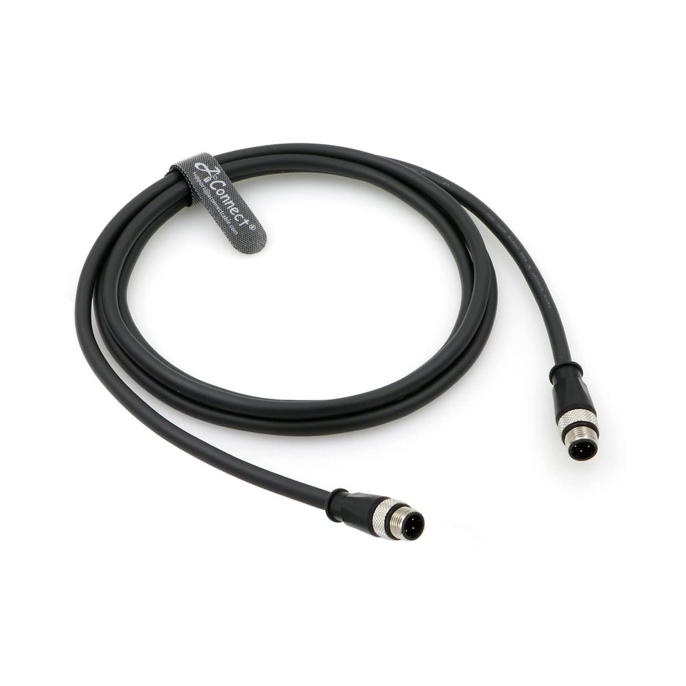 AConnect M12-D-Code Ethernet-Cable for Industrial Camera M12 4 Pin Male D-Code to 4 Pin Male D-Code Shielded Industrial Cord Waterproof 3M/9.84Ft