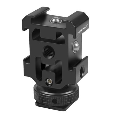 FEICHAO Camera Cold Shoe Mount Adapter Three-Headed Extension Bracket for Cold Shoe Hot Shoe Fill Light Microphone Expansion Accessories (with Anti-Loose Version)