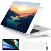 Batianda Design Case for M1 MacBook Air 13 Inch Model A2337 M1 A2179 A1932 2021 2020 2019 Release,3D Painted Landscape Series Hard Shell with Keyboard Cover & Screen Protector, Dawn view 1