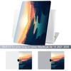 Batianda Design Case for M1 MacBook Air 13 Inch Model A2337 M1 A2179 A1932 2021 2020 2019 Release,3D Painted Landscape Series Hard Shell with Keyboard Cover & Screen Protector, Dawn view 4
