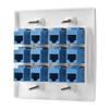 Ethernet Cat 6 Keystone Female to Female Wall Plate in White (12 Port) view 2